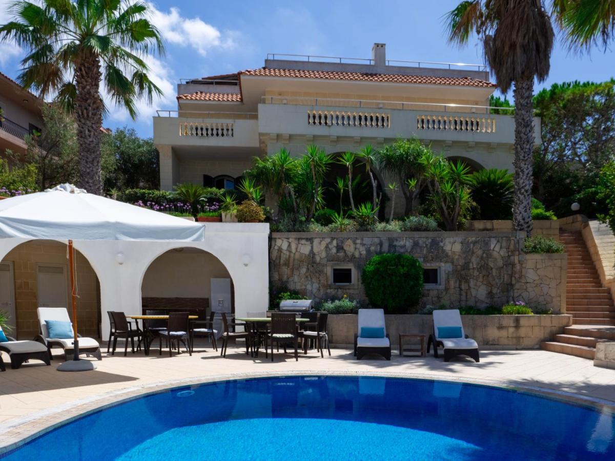 Villa Palma - Sunset Sea Views With Pool, Jacuzzi, Sauna And Games Room Mellieha Exterior photo